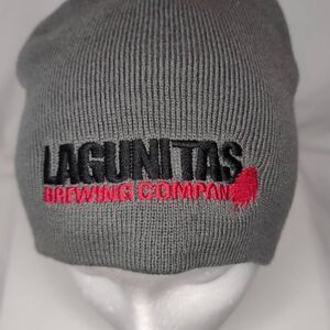 Adult Unisex Lagunitas Brewing Company Embroidered Beanie Hat Gray